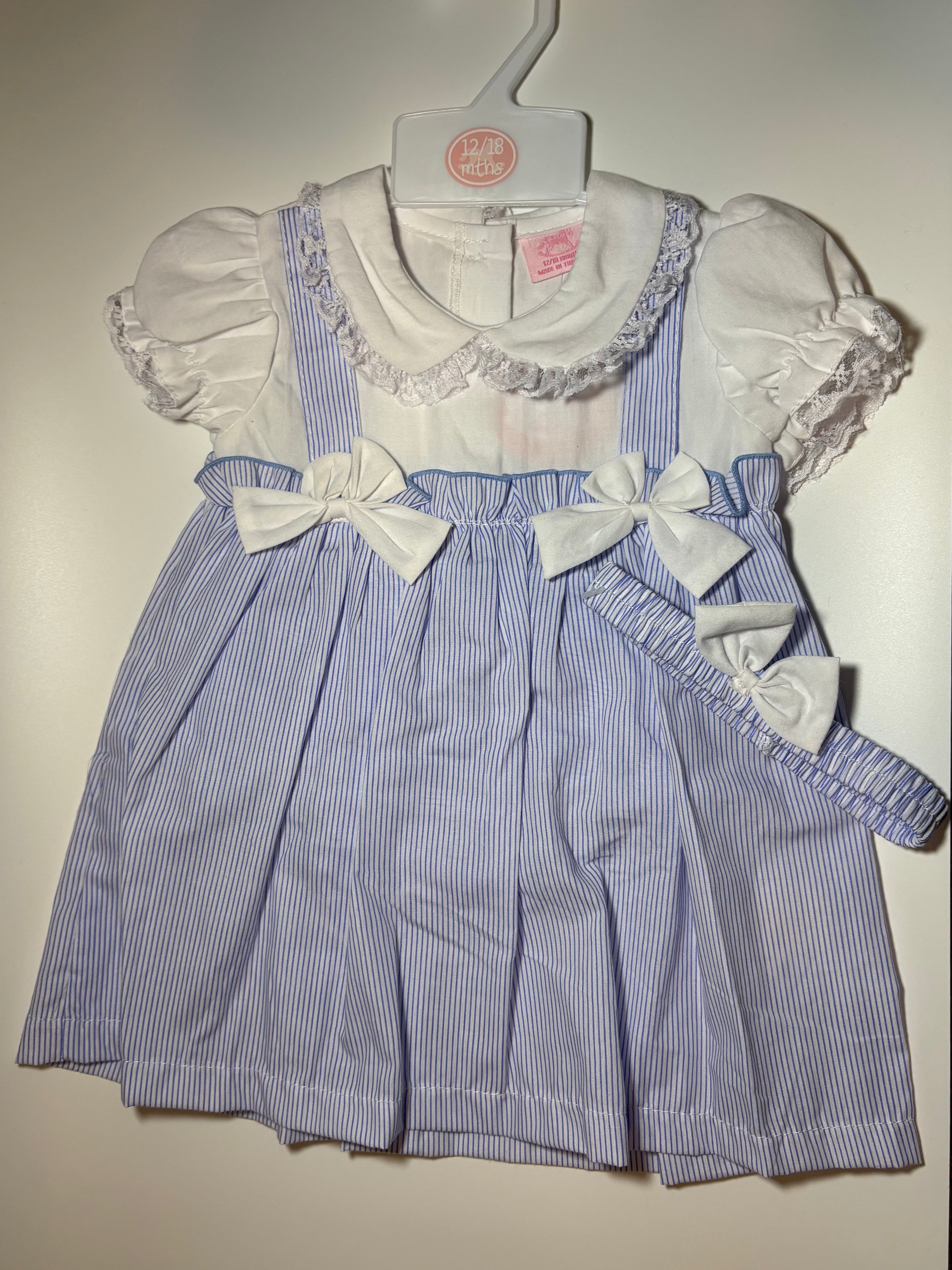 Blue & White Bow Dress