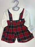 Red Tartan Dungarees