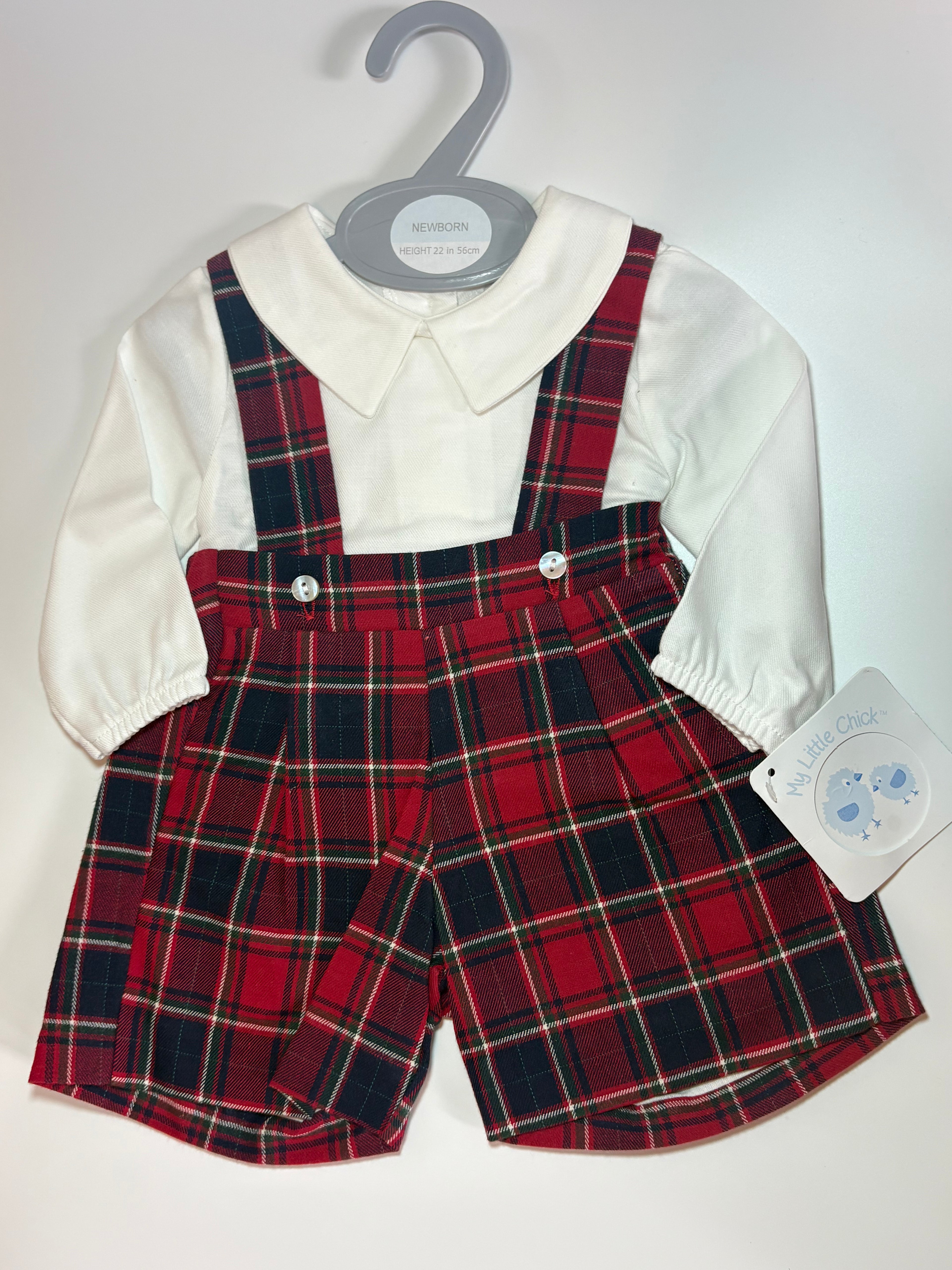 Red Tartan Dungarees