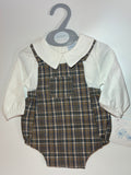 Brown Tartan Romper