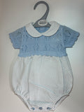 Blue & White Romper