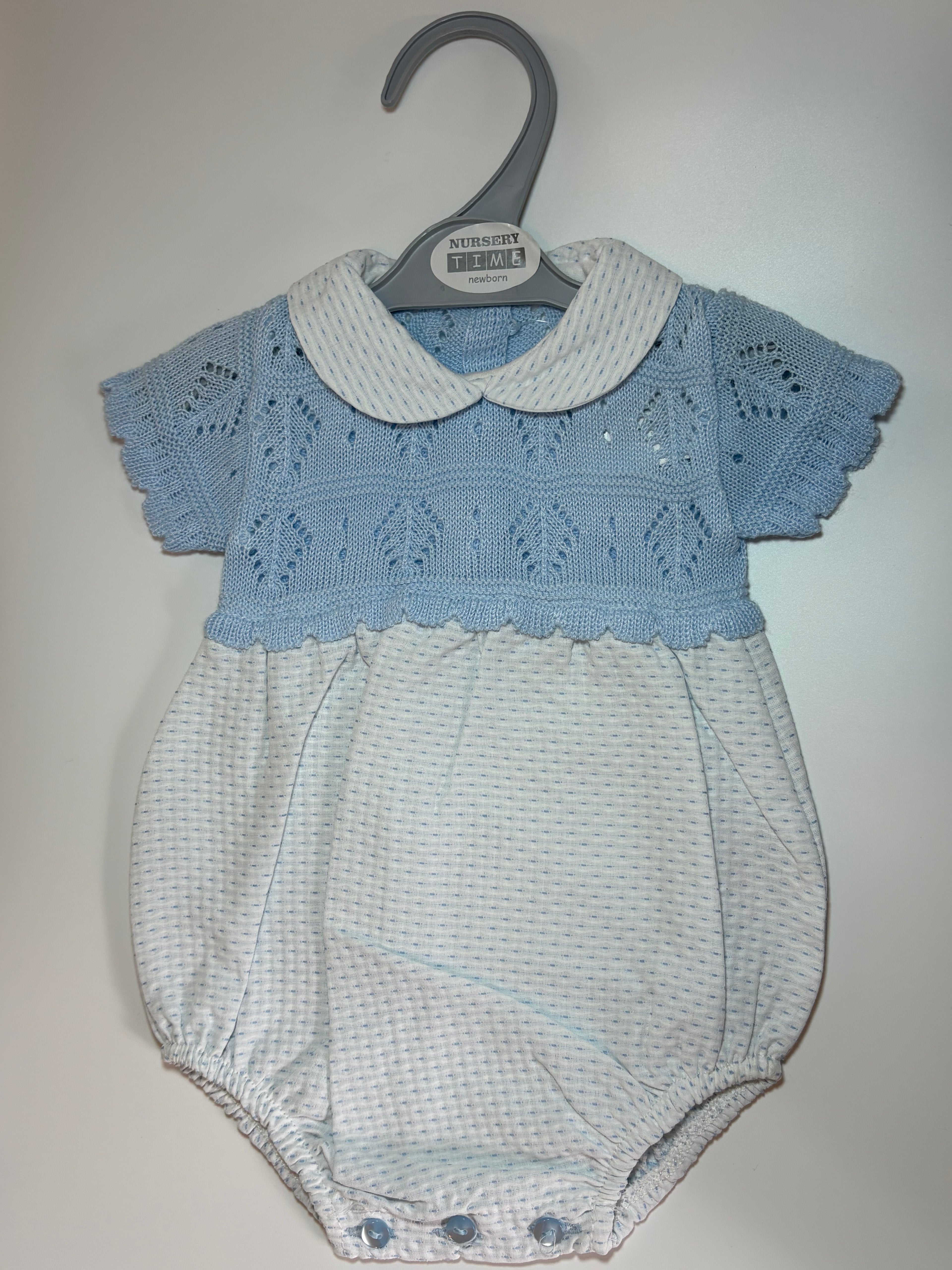 Blue & White Romper