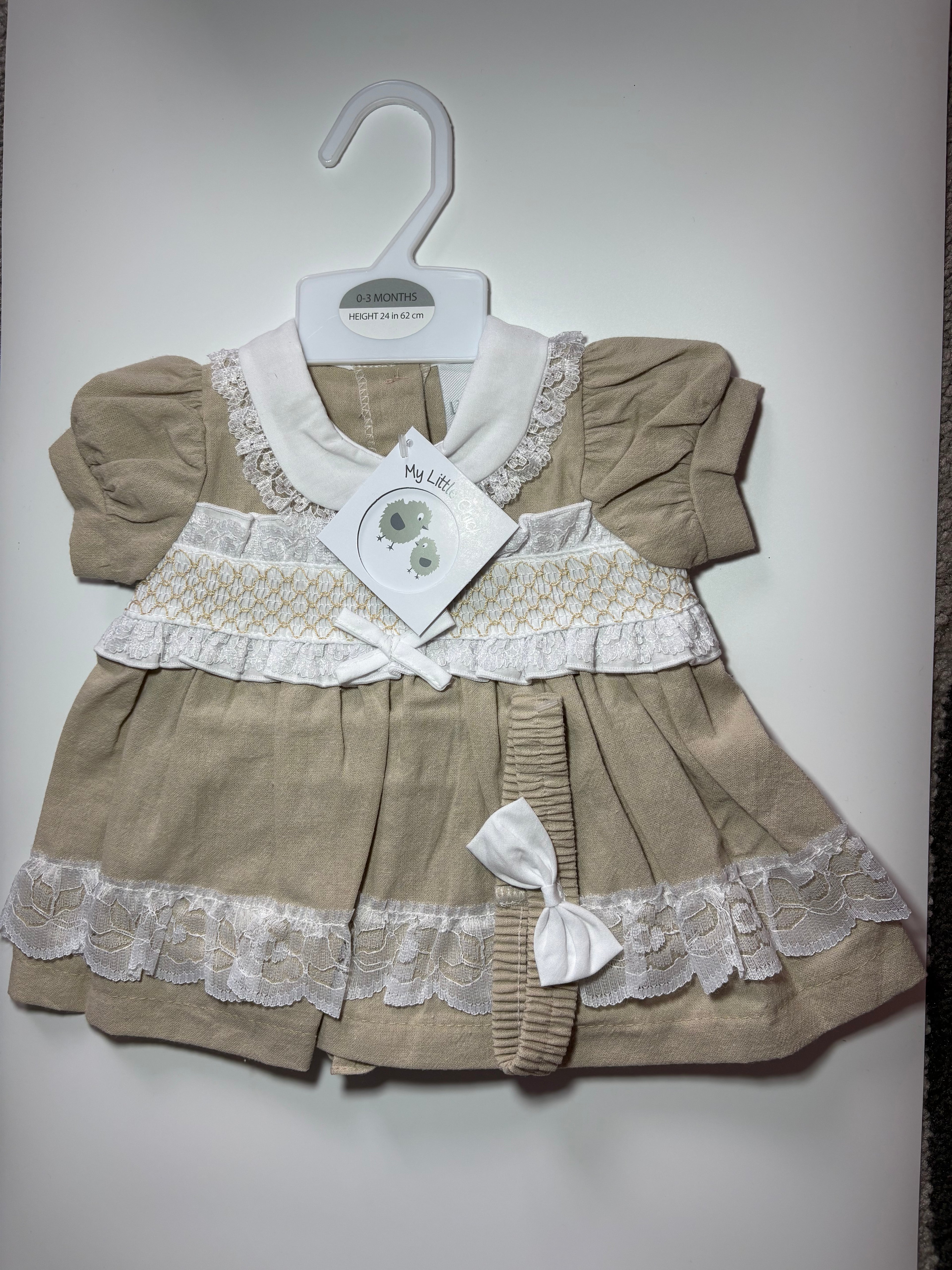 Beige Frilly Dress